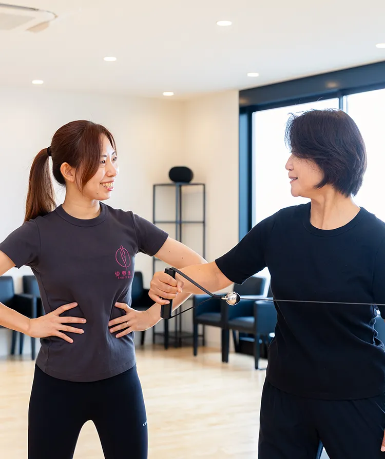 マシンを使ったトレーニング